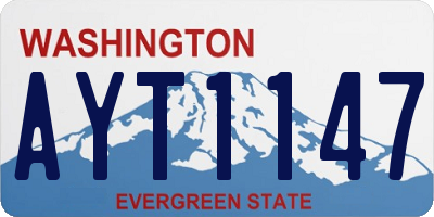 WA license plate AYT1147
