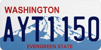 WA license plate AYT1150