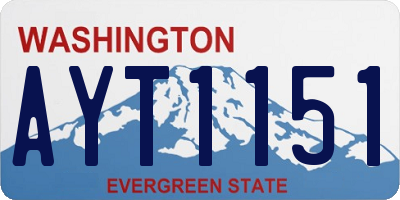 WA license plate AYT1151