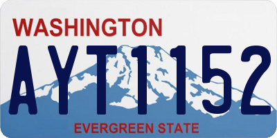 WA license plate AYT1152