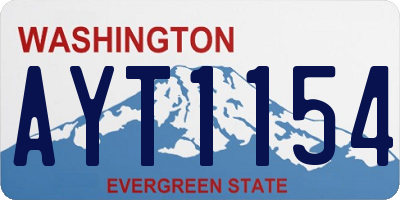 WA license plate AYT1154