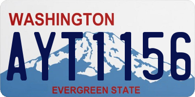 WA license plate AYT1156