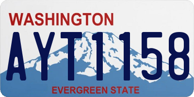 WA license plate AYT1158