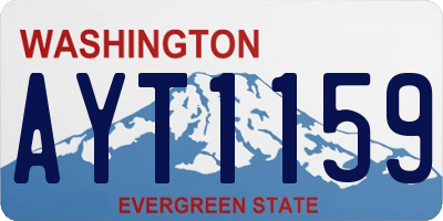 WA license plate AYT1159