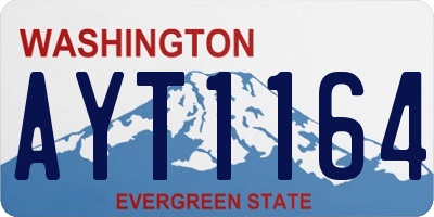 WA license plate AYT1164