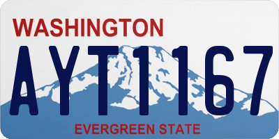 WA license plate AYT1167
