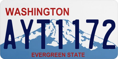 WA license plate AYT1172