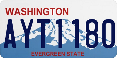 WA license plate AYT1180