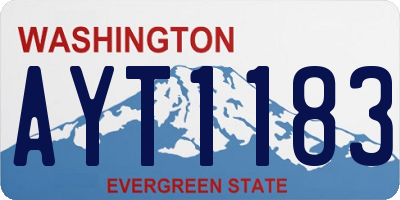 WA license plate AYT1183