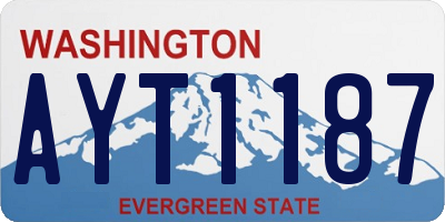 WA license plate AYT1187