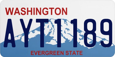 WA license plate AYT1189