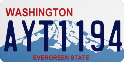 WA license plate AYT1194