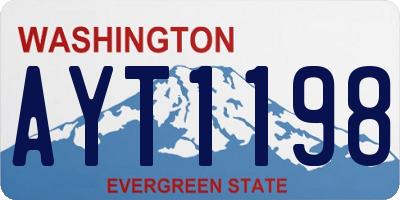 WA license plate AYT1198