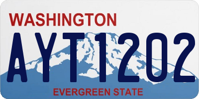 WA license plate AYT1202