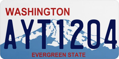 WA license plate AYT1204