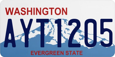 WA license plate AYT1205