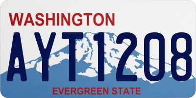 WA license plate AYT1208