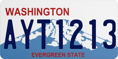 WA license plate AYT1213