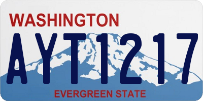 WA license plate AYT1217