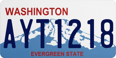WA license plate AYT1218