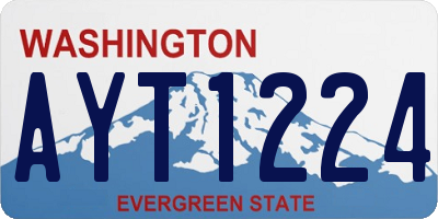 WA license plate AYT1224