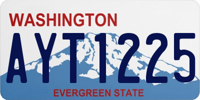 WA license plate AYT1225