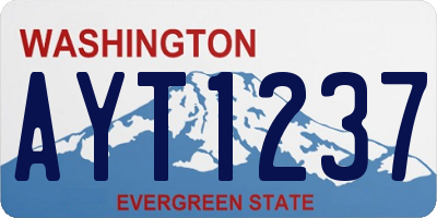 WA license plate AYT1237
