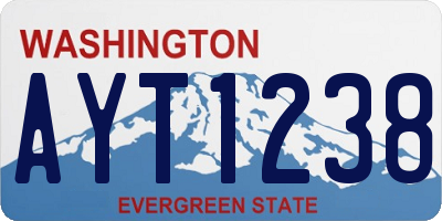 WA license plate AYT1238