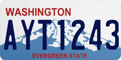 WA license plate AYT1243