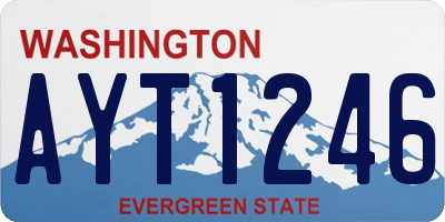 WA license plate AYT1246