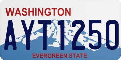 WA license plate AYT1250