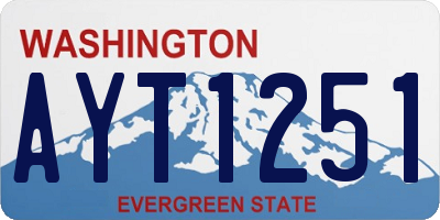 WA license plate AYT1251