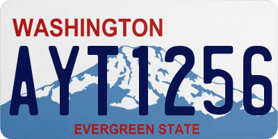 WA license plate AYT1256