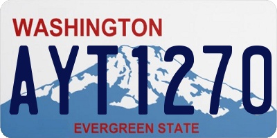 WA license plate AYT1270