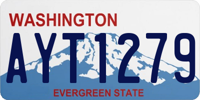 WA license plate AYT1279