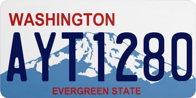 WA license plate AYT1280