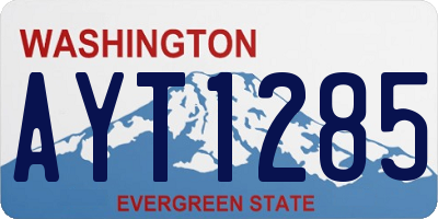 WA license plate AYT1285