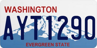 WA license plate AYT1290
