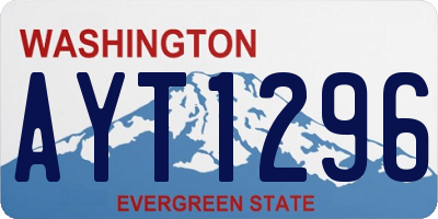 WA license plate AYT1296