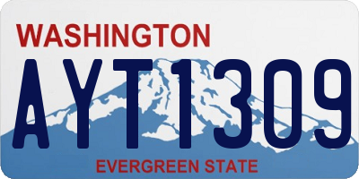 WA license plate AYT1309