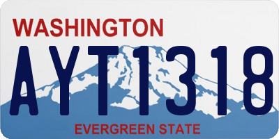 WA license plate AYT1318