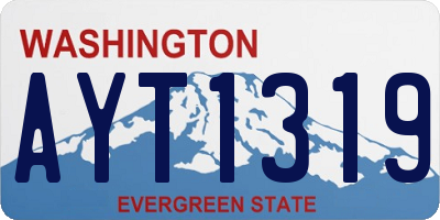 WA license plate AYT1319