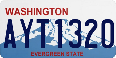 WA license plate AYT1320