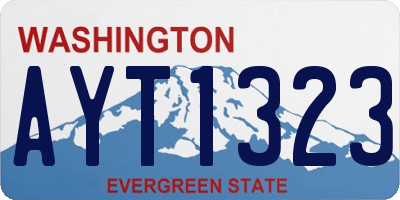 WA license plate AYT1323