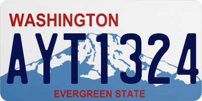 WA license plate AYT1324