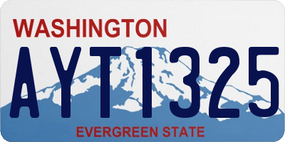 WA license plate AYT1325