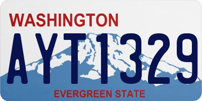 WA license plate AYT1329
