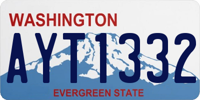 WA license plate AYT1332