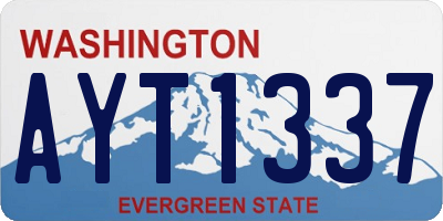 WA license plate AYT1337