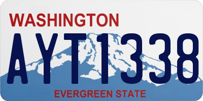 WA license plate AYT1338